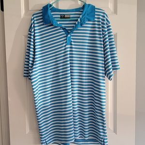 Sky Blue Striped Callaway Polo - XL